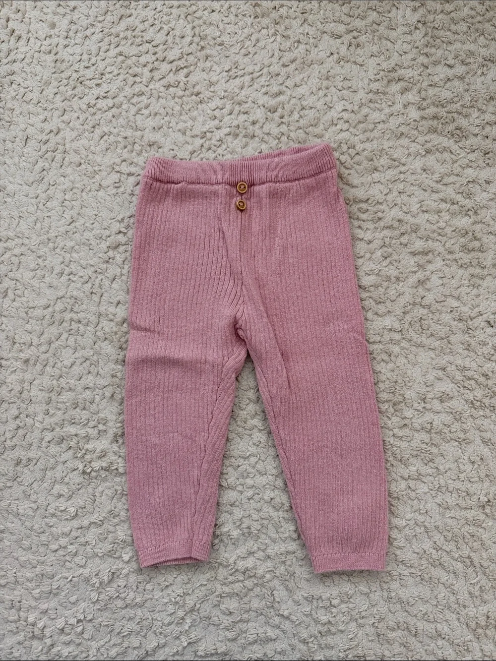 ZARA baby girl knit leggings pink 6-9m